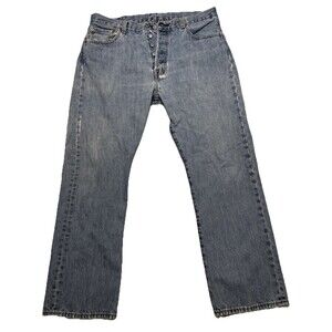 Levi's 501 Original Fit Jeans Men's W36 L29 Stonewash Light Blue Button Fly